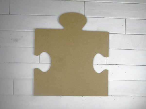 Wooden Puzzle Piece Cutout