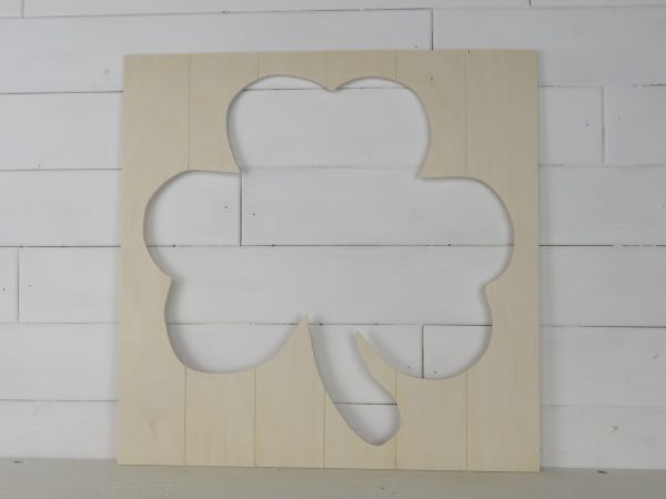 Three Leaf Shamrock Reverse Cutout