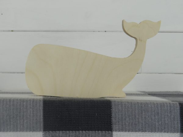 Freestanding Wooden Whale Cutout