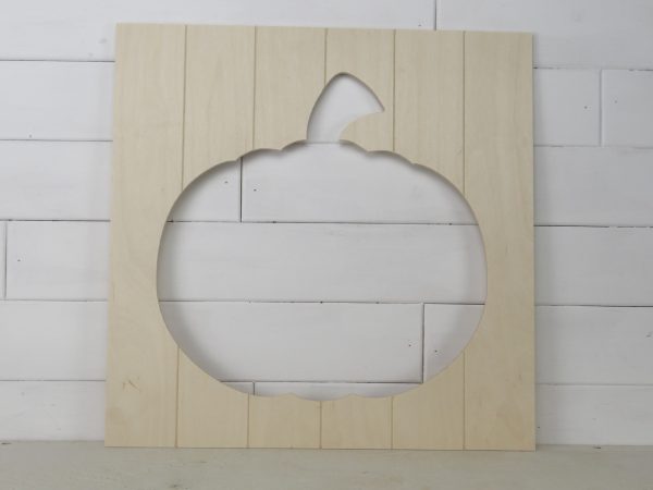 Wood Reverse Cutout Pumpkin