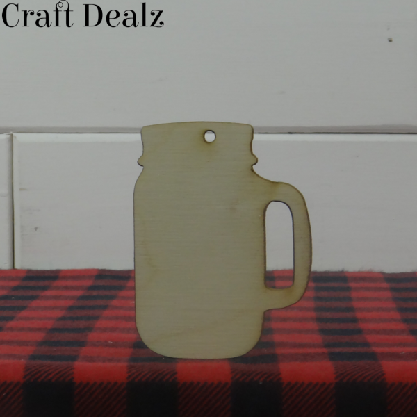 Mason Jar with Handle Charm 6 Pack