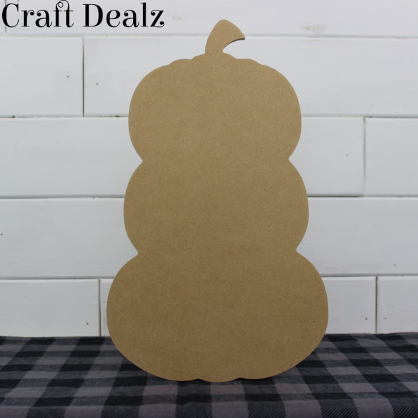 Wooden Stacked Pumpkins Door Hanger