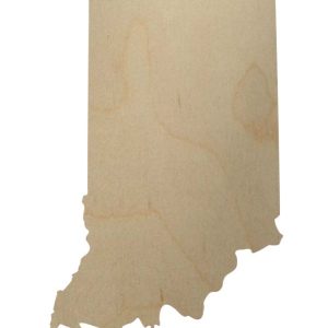Wood Indiana State Cutout