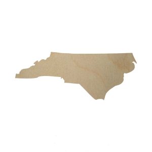 Wooden North Carolina State Shape