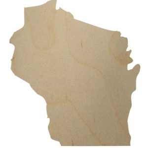 Wood Wisconsin State Shape