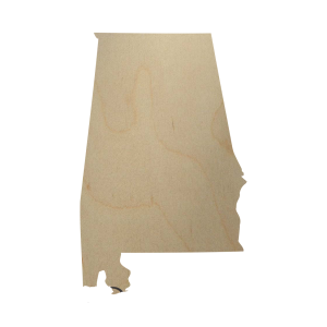 Wooden Alabama State Cutout
