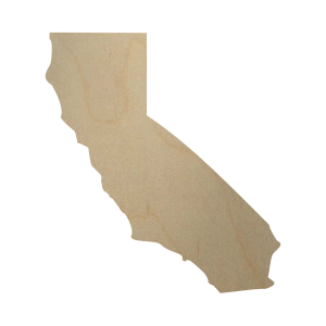 Wooden California State Cutout Shape