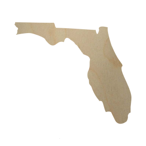 Wooden Florida State Shape