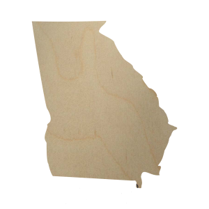 Wooden Georgia State Shape