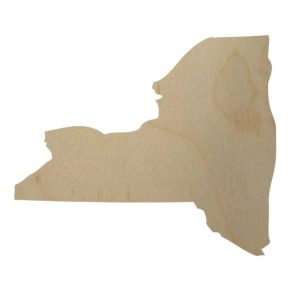 Wood New York State Shape