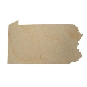 Wooden Pennsylvania State Shape