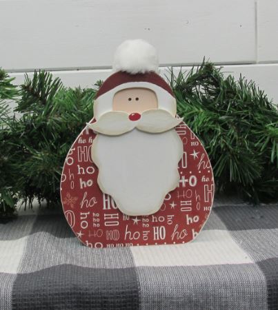 Wooden Primitive 6" Santa